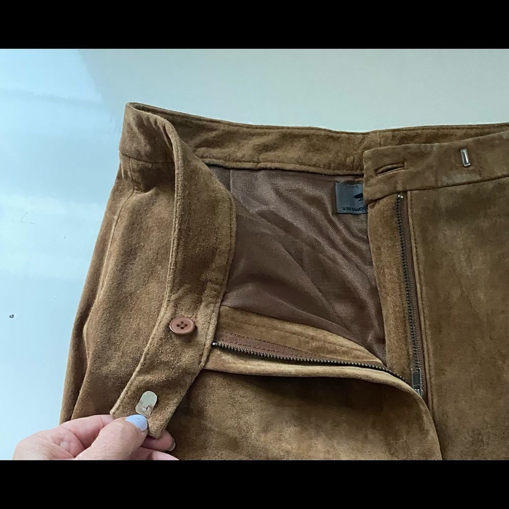 Bernardo Tan Real Suede Pants Size 8 New with tags - Picture 4 of 16